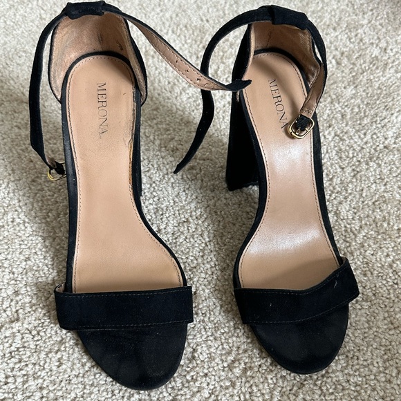 Merona Women's black high heel sandal - Picture 2 of 3